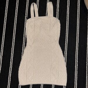 H&M Cream Cable Knit Mini Dress